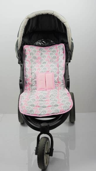 colchonete protetor estofado carrinho bebê elefante rosa elo7