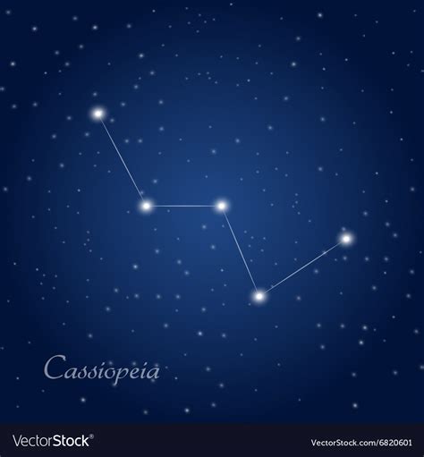 Cassiopeia Constellation Royalty Free Vector Image