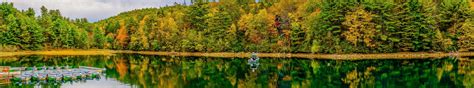 Massachusetts Lake Water Sky Reflection Trees Nature Landscape