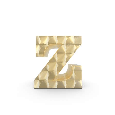 Letter Z 3d Vector Gold 3d Render Letter Z Alphabet 3d Render Png