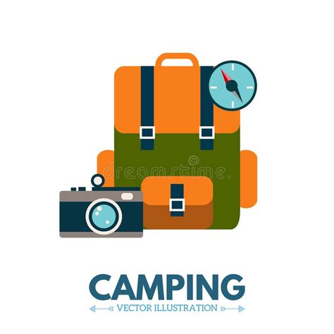 camping stock vector illustration of camp dark lettering 48825533