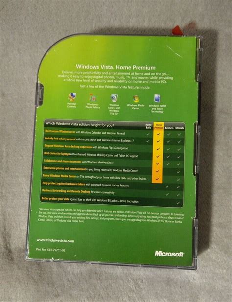 Official Genuine Windows Vista Home Premium Dvd Upgrade Service Pack