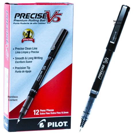 12 Pilot Precise V5 Black Rollerball Pens Extra Fine For Sale Online Ebay