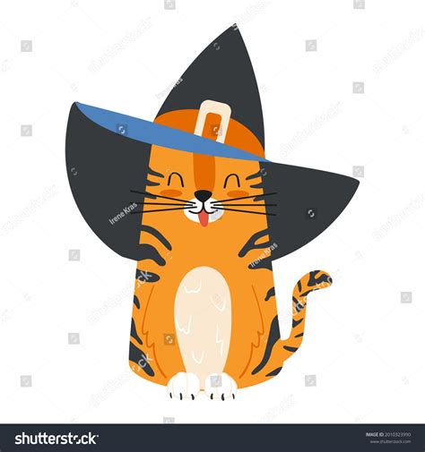 Cute Cartoon Character Ginger Tabby Cat Stock Vector Royalty Free