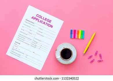 Apply College Empty College Application Form Stock Photo Edit Now