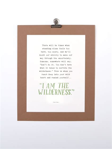 I Am The Wilderness Art Print The Marble Jar Brené Brown Brene Brown Quotes
