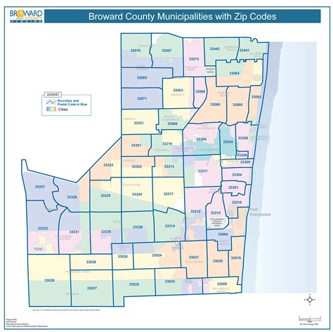 Broward County With Zip Codes Miami Real Estate Maps And Graphics