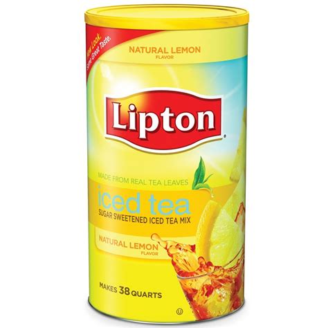 lipton lemon iced tea with sugar mix 6 lb 4 oz can makes 38 quarts pack of 6 want to