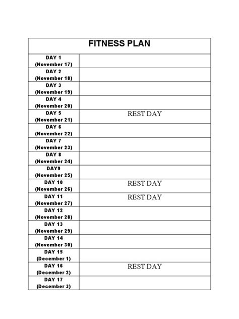 Fitness Plan Exercises Pdf