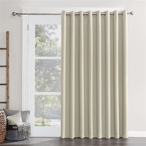 Sun Zero Conrad Extra Wide Blackout Sliding Patio Door Curtain Panel