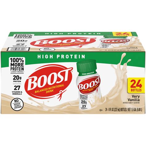 Boost High Protein Very Vanilla 24 8 Fl Oz Bottles