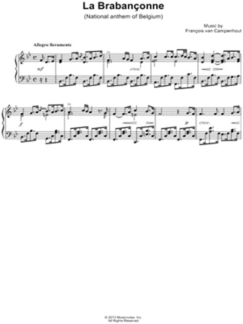 De brabançonne gezongen door helmut lotti. Buy Sheet Music Francois-Van-Campenhout
