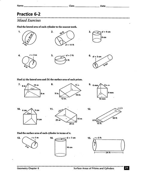 Surface Area Of Rectangular Prisms Worksheet