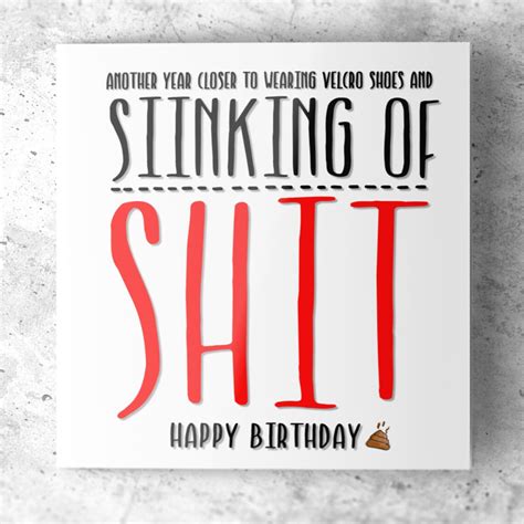 Funny Birthday Card For Men Dad Cousin Male Him Rude Humour Etsy