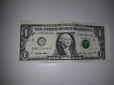 This Misaligned 1 Dollar Bill Rmildlyinteresting