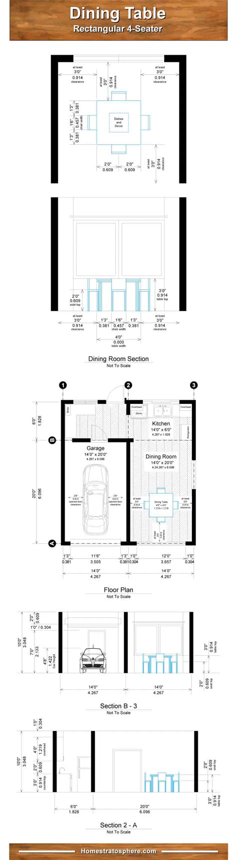 Proper Dining Room Table Dimensions For 4 6 8 10 And 12
