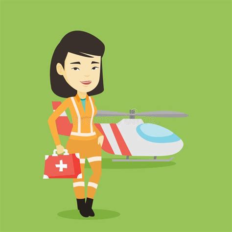 Doctor Of Air Ambulance Vector Illustration Stock Vector