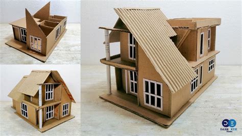 Cardboard House Model How To Make Beautiful Mini Cardboard House