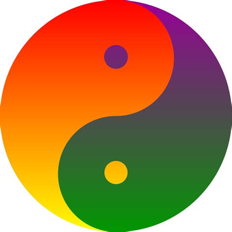 Clipart Rainbow Blend Yin Yang Yin Yang Colors And Emotions Yin