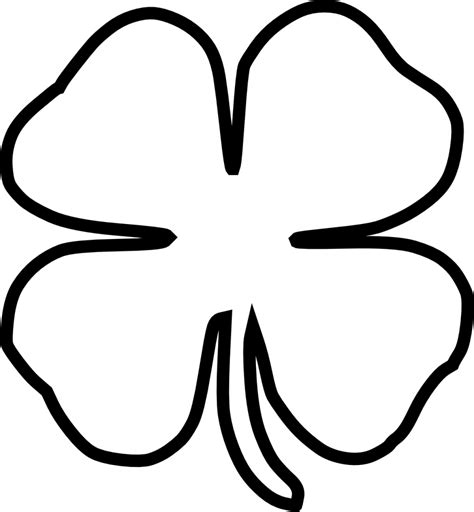 4 Leaf Clover Drawing At Getdrawings Free Download
