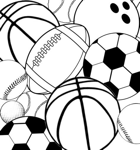 Looking for free coloring pages to keep your little ones entertained or some more challenging adult coloring sheets? Sports Equipment Coloring Pages at GetColorings.com | Free ...