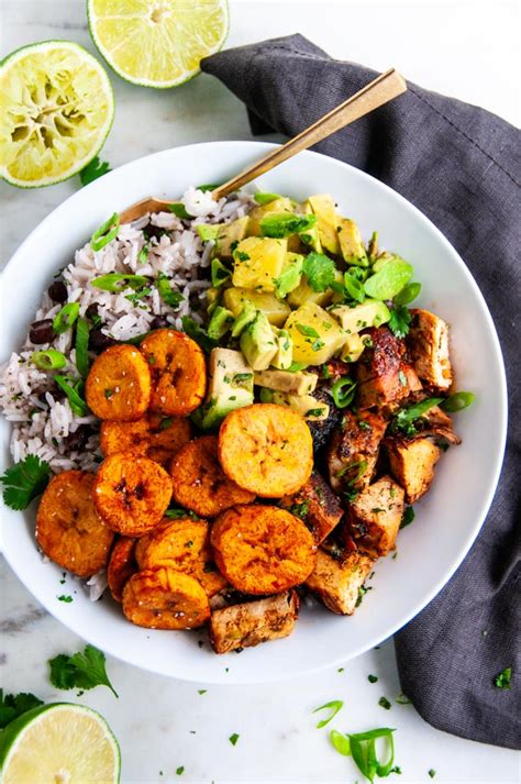 Turn the chicken over and cook until lightly browned on the other side, about 3 minutes more. Cuban Chicken Bowls with Fried Plantains - Aberdeen's Kitchen