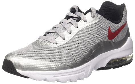 Nike Air Max Invigor Running Shoes Wolf Greyvarsity Red Black 10