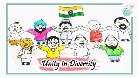 How To Draw India Unity In Diversity Poster Making Drawing For Beginners Youtube