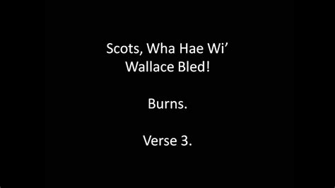 Scots Wha Hae Wi Wallace Bled Instr Youtube