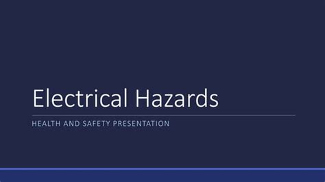 Electrical Hazards Ppt