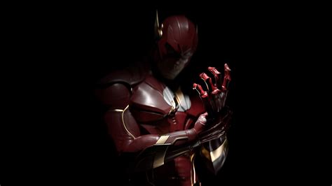 Barry Allen Dc Flash In Black Background 4k Hd Injustice 2 Wallpapers Hd Wallpapers Id 68444