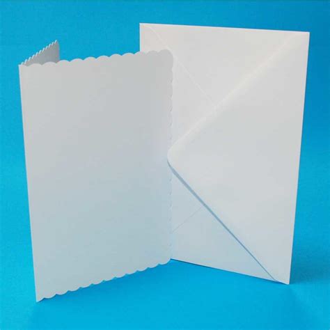 Cards And Envelopes 5 X 7 White Scalloped 50 Pack Line835