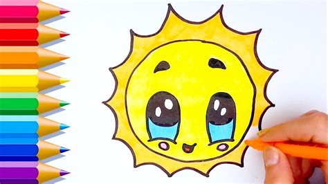 Como Desenhar Sol Kawaii 💙 How To Draw Sun Kawaii 💙 Como Dibujar A Sun