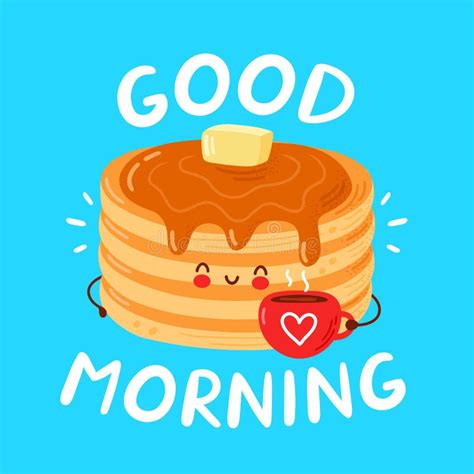 Funny Pancake Breakfast Character Stock Illustration Illustration Of