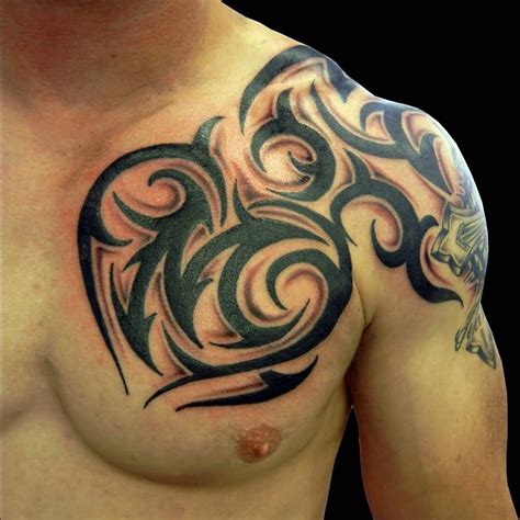Tribal Chest Tattoo Designs For Men Arm Tattoo Sites