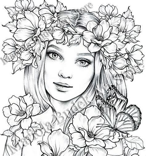 Beautiful Girl Coloring Pages Learny Kids