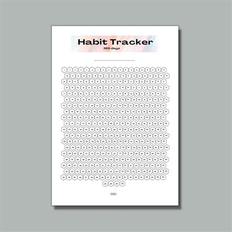 Habit Tracker Printable 365 Days Habit Tracker Yearly Habit Tracker Etsy