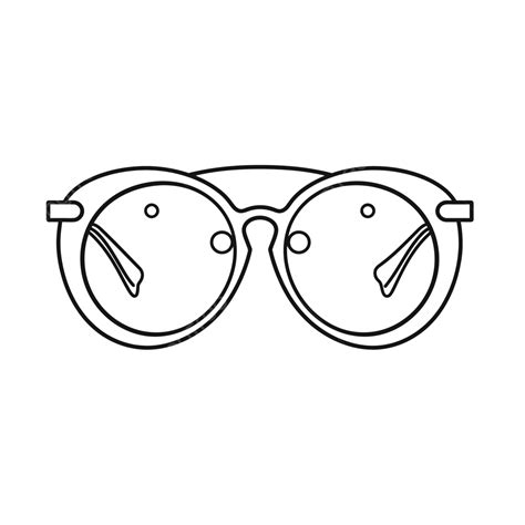 An Outline Drawing For Glasses On A White Background Sketch Vector Sunglasses Drawing