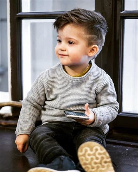 Babys First Haircut 30 Super Cute Styles Hairstylecamp Baby Boy
