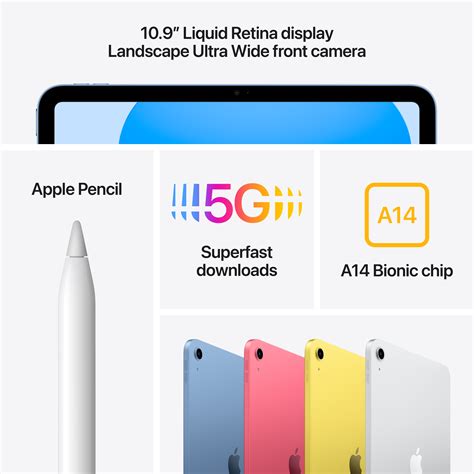 2022 Apple 109 Inch Ipad Wi Fi Cellular 64gb Blue 10th Generation