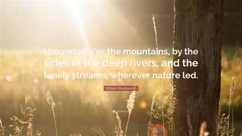 William Wordsworth Quote “i Bounded Oer The Mountains By The Sides