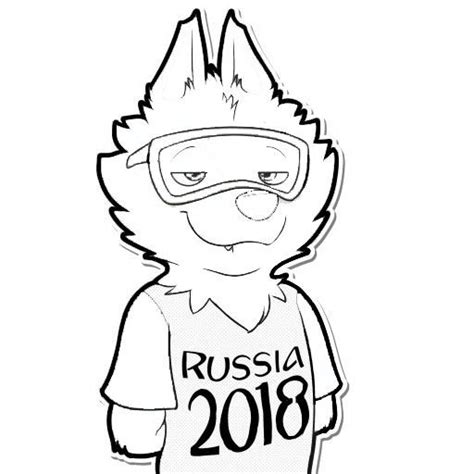 zabivaka para colorir 2 1 mascote da copa 2018 desenhos copa do mundo 2018