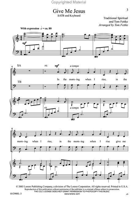 Give Me Jesus Sheet Music By Thomas Fettke Sheet Music Piano Sheet