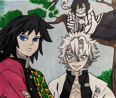 Hashira from Demon Slayer Kimetsu no Yaiba Acrylic painting I did for