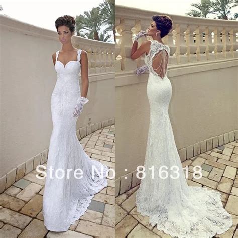 buy vestido de noiva sexy wedding dresses lace open back backless wedding