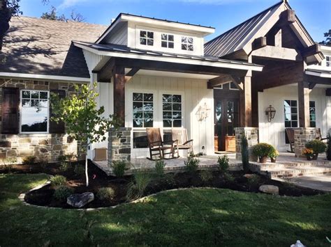Farmhouse Style Ranch Transitional Craftsman Home Exterior Home