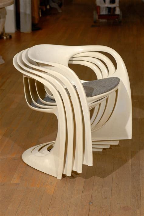 The reclining backrest and adjustable headrest add extra functionality to the product. Set of Four Alexander Begge for Casala "Casalino" Dining ...