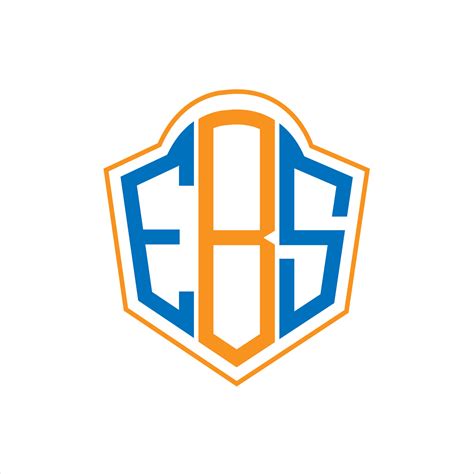 Ebs Abstrato Monograma Escudo Logotipo Projeto Em Branco Fundo Ebs Criativo Iniciais Carta