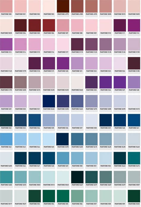 Pantone Color Chart Printable