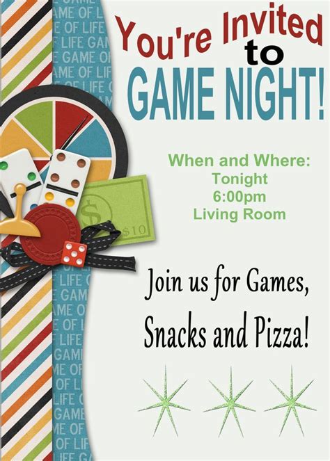 Game Night Printable Invitation And Game Review Printables 4 Mom Game Night Parties Game
